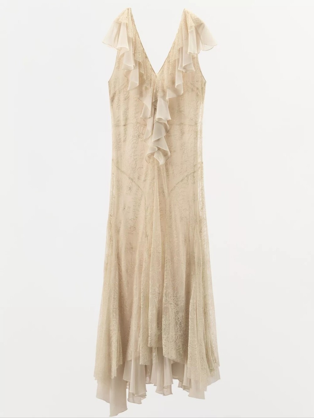 ZARA LACE RUFFLED DRESS ZW COLLECTION